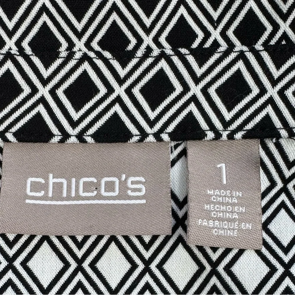 Chico's Perfect Stretch Jacquard Geometric Jacket Chico’s 1 Us 8